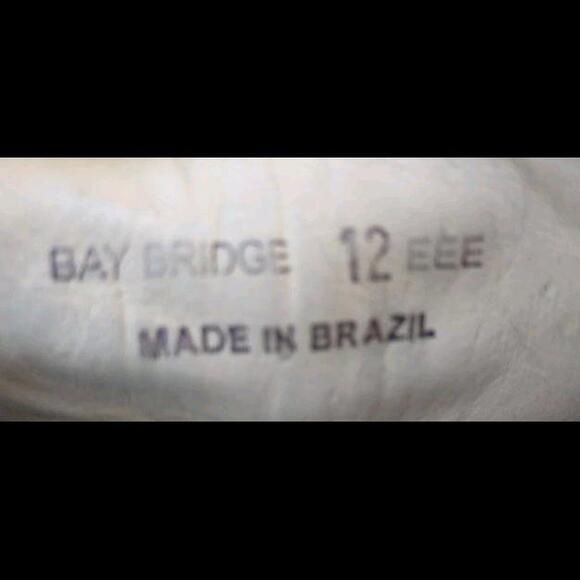 Belvedere Bay Bridge Men’s Black Leather Oxford Shoes Size 12 EEE Wide - Brazil - Picture 9 of 9